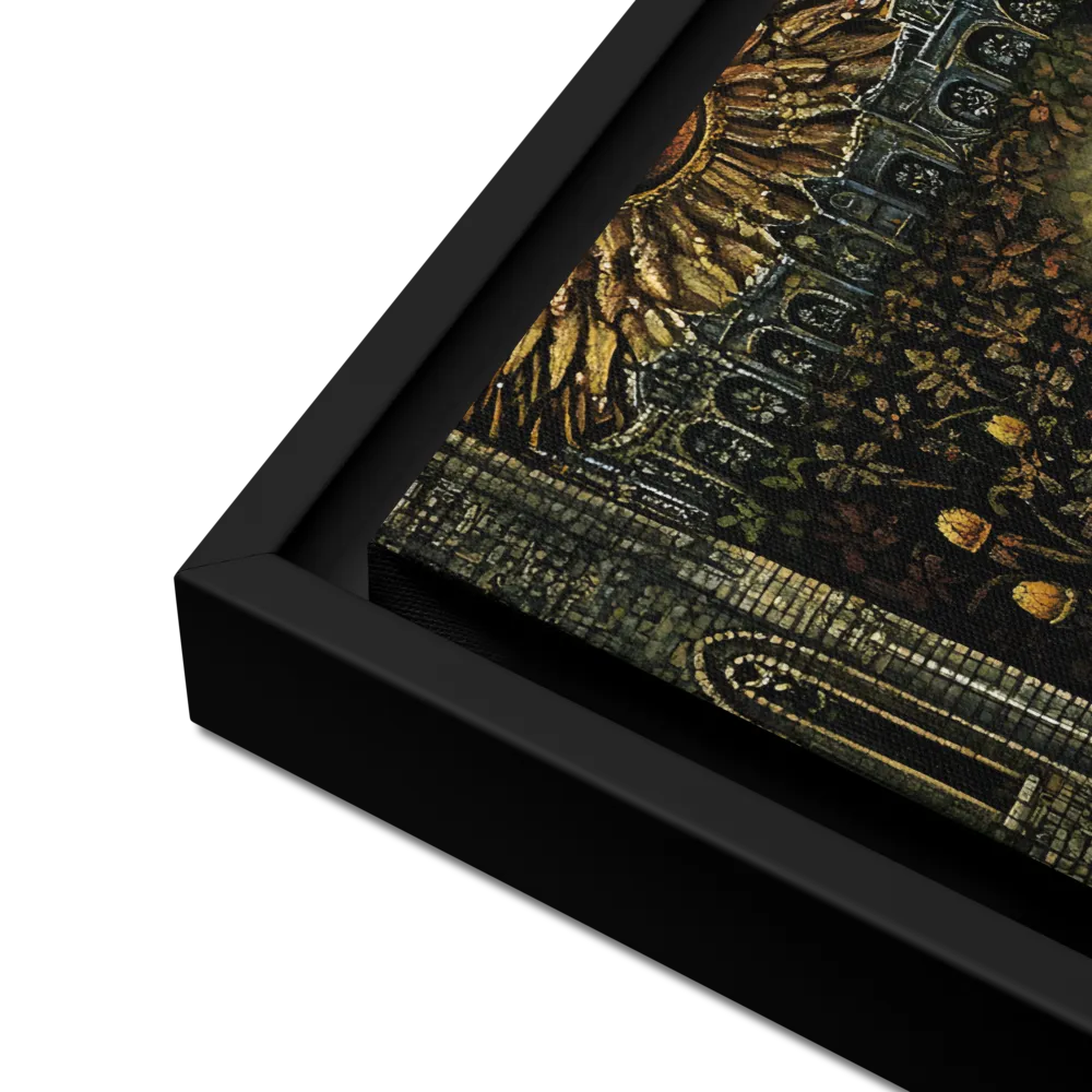 Nature’s Embrace: The Infinite Connection | Canvas with Black Frame | 12″×16″
