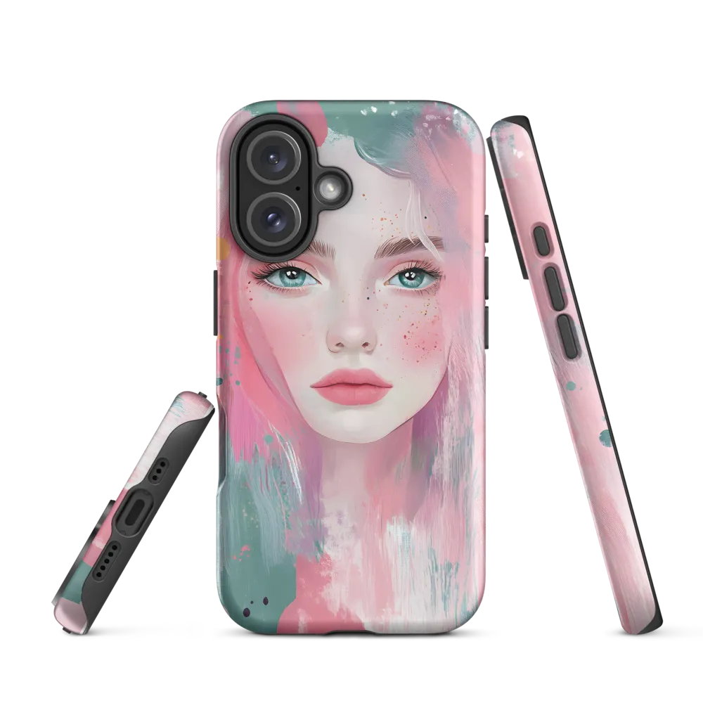 Dreamy Serenity: A Contemporary Portrait | Phone Case