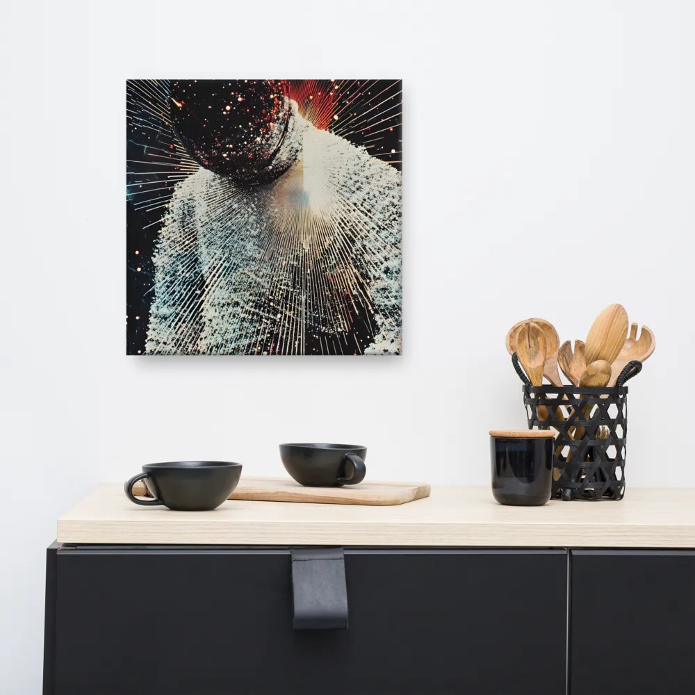 Ethereal Astronaut: A Journey Through the Cosmos | Canvas | 16″×16″