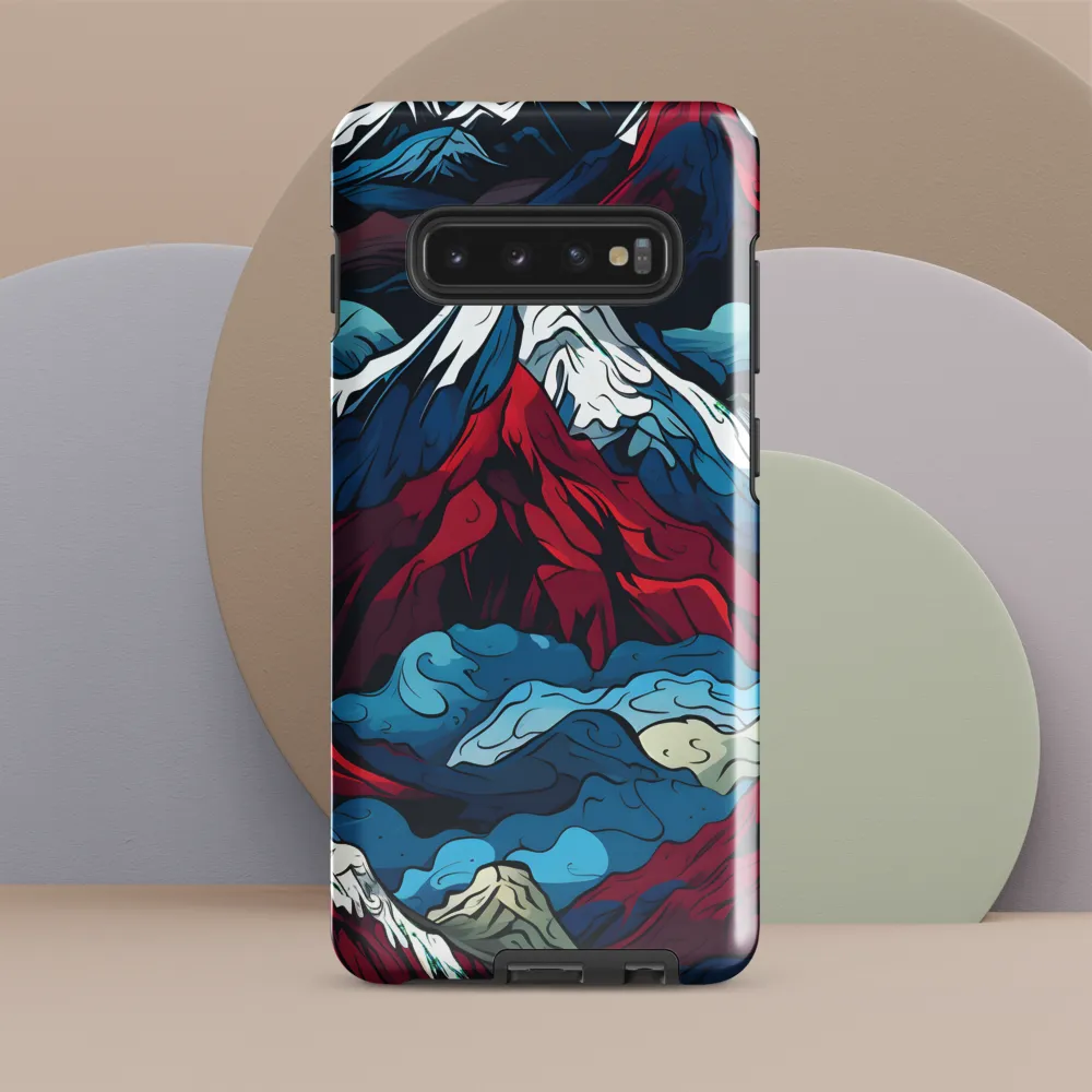 Mountain Majesty: An Abstract Voyage | Phone Case |  S10 Plus | Tough Case | Glossy