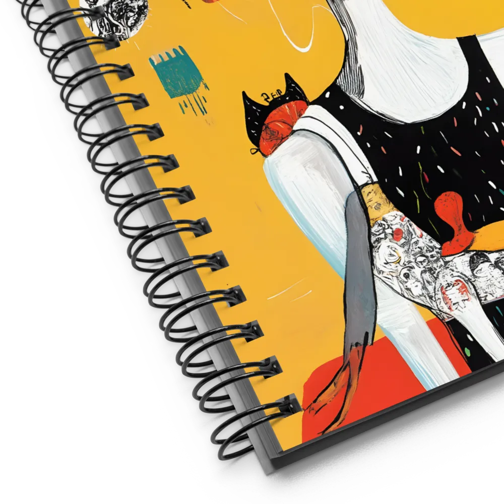 Whimsical Reflections: A Surreal Portrait | Spiral Notebook