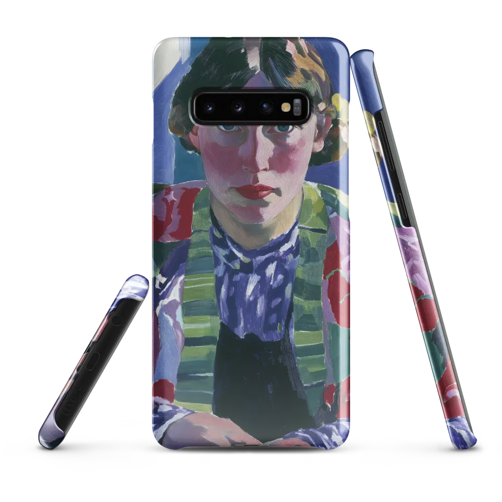 Vibrant Gaze: A Modernist Portrait | Phone Case |  S10 Plus | Snap Case | Glossy