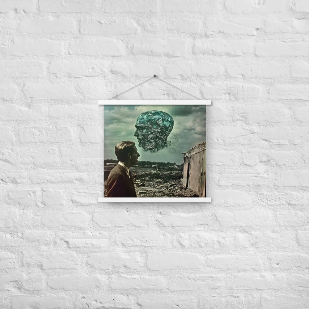Ethereal Reflections: Identity in a Fragmented World | Poster With White Wood Hanger | 18″×18″