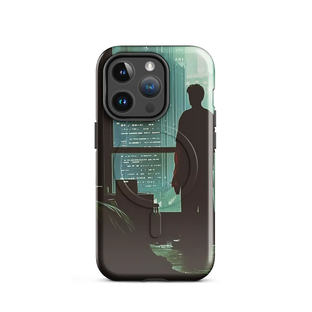 Silent Contemplation in a Futuristic Dystopia | Phone Case |  14 Pro | MagSafe® Tough Case | Glossy