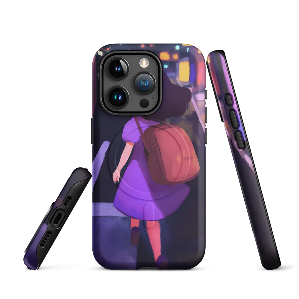 Wandering Through Neon Dreams | Phone Case |  15 Pro | MagSafe® Tough Case | Matte