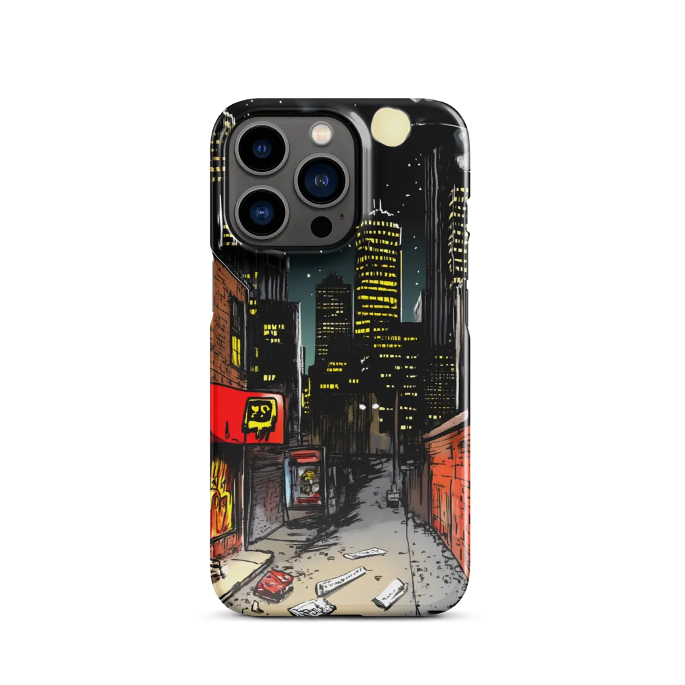 Nocturnal Cityscape: The Hidden Alley | Phone Case |  13 Pro | Snap Case | Glossy