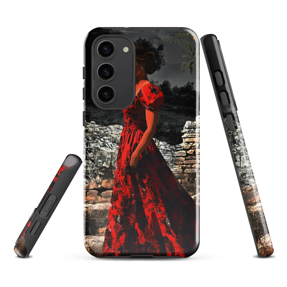 Elegance in Red | Phone Case |  S23 Plus | Tough Case | Glossy