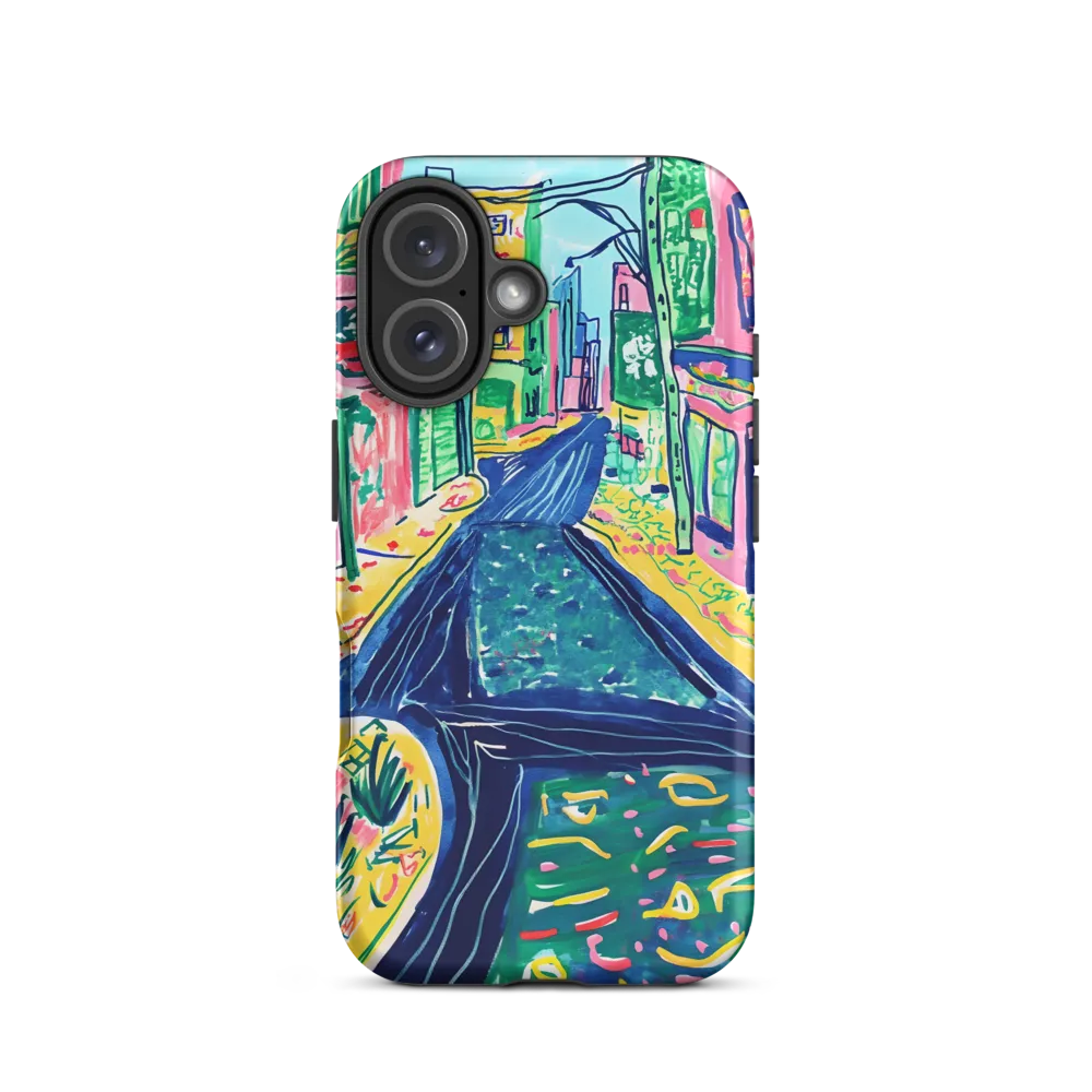 Dreamy Street in Vibrant Hues