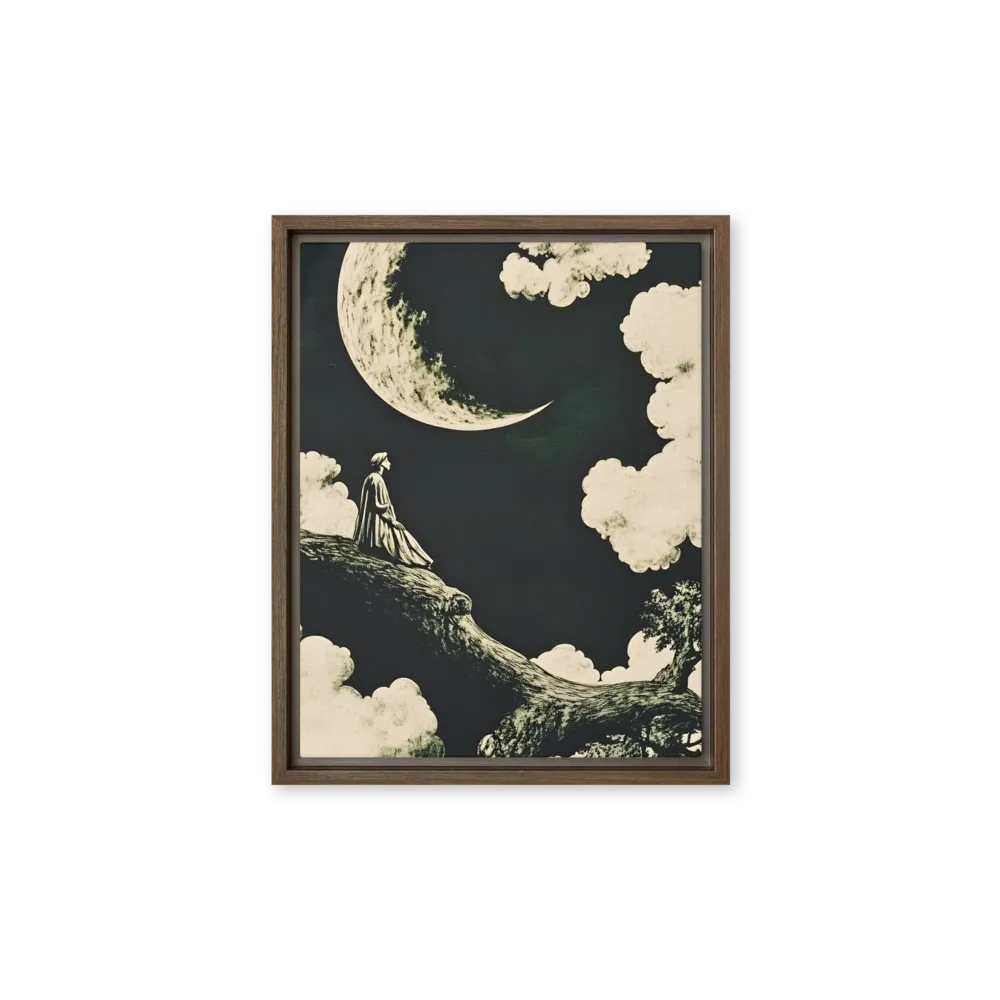 Whispers of the Moon | Canvas with Brown Frame | 11″×14″