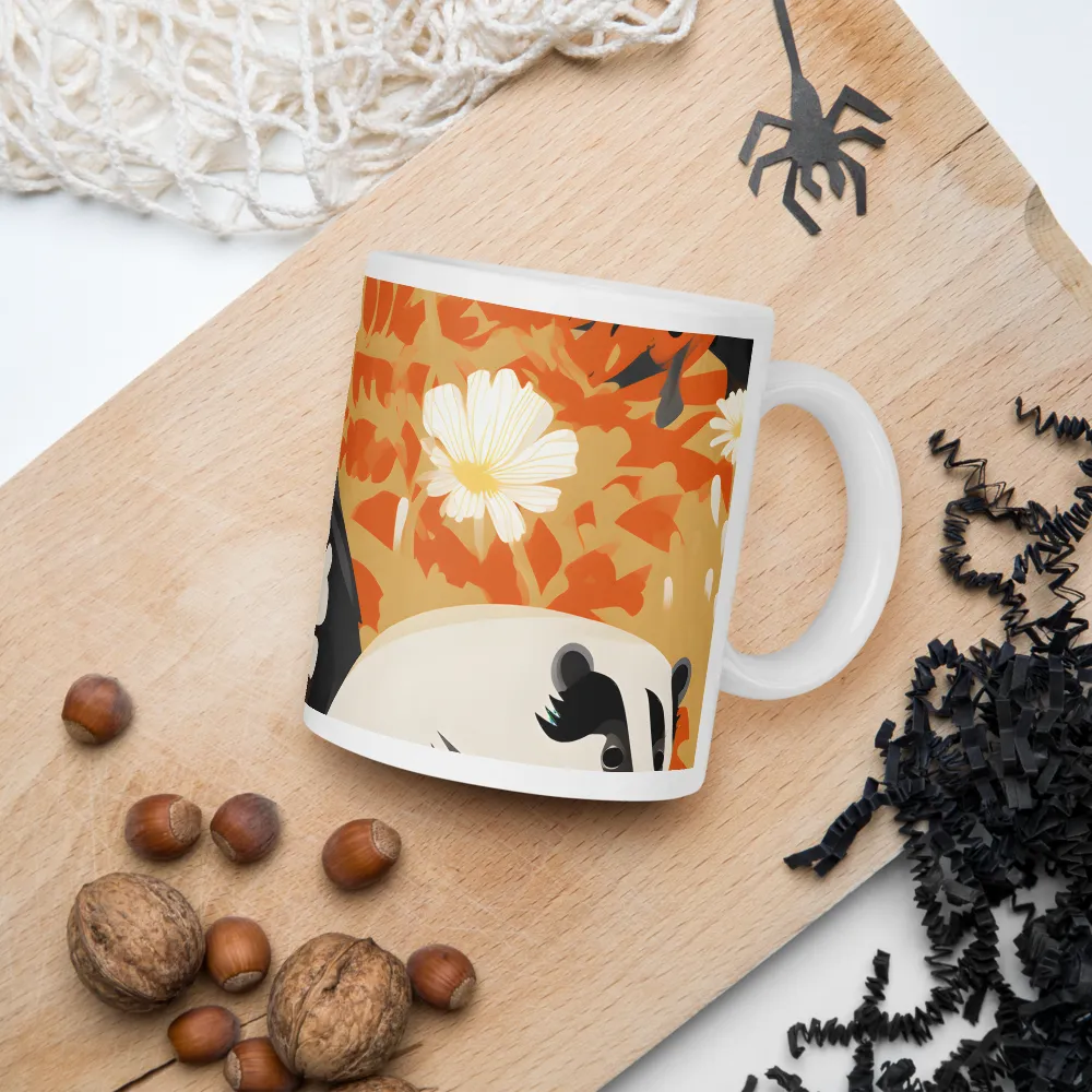 Whimsical Badgers in Bloom | Mugs | Multiple Sizes & Colors