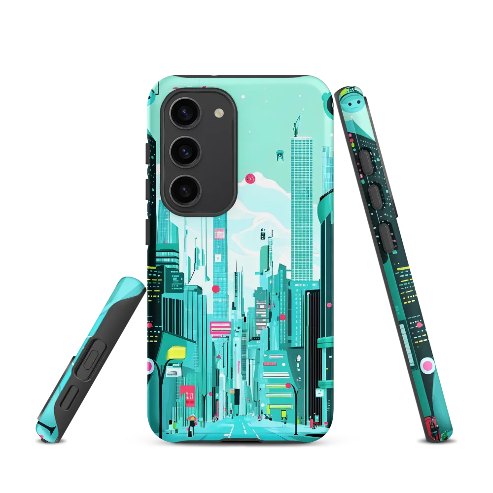 Urban Dreams: A Futuristic Cityscape | Phone Case |  S23 | Tough Case | Matte