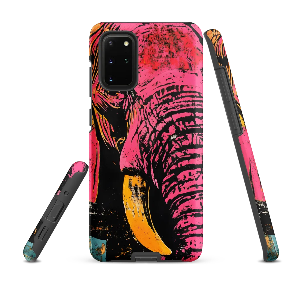 Bold Encounter: The Vibrant Elephant | Phone Case |  S20 Plus | Tough Case | Matte