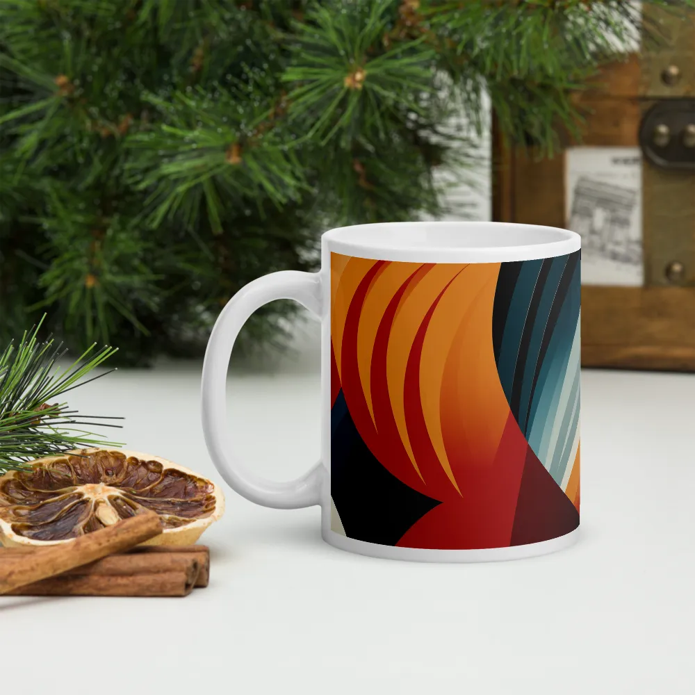 Dynamic Abstractions: A Dance of Forms and Colors | Mugs | Multiple Sizes & Colors