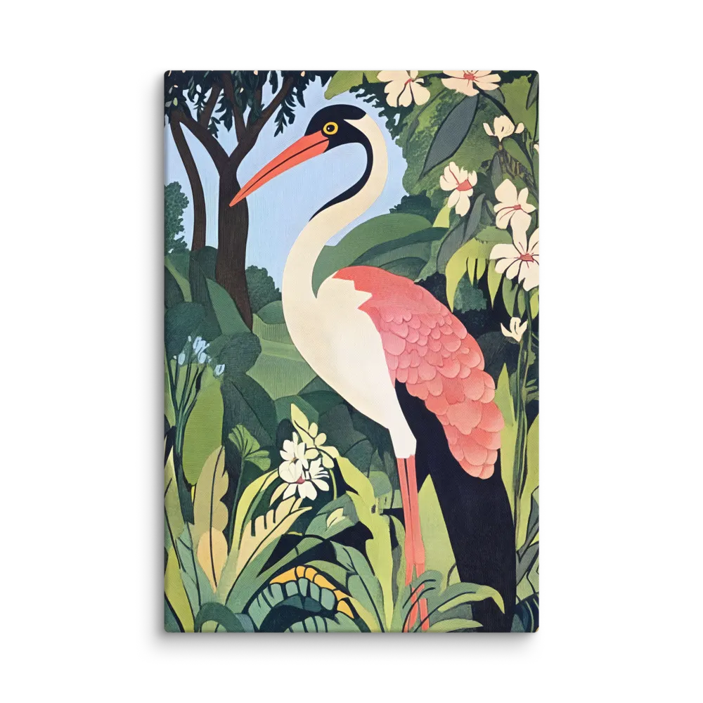 Heron in Tropical Foliage 
 Canvas | 32″x 48″