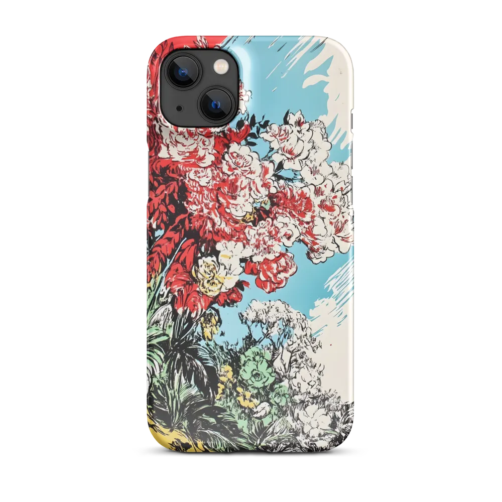 Floral Symphony in Bold Colors | Phone Case |  14 Plus | Snap Case | Glossy