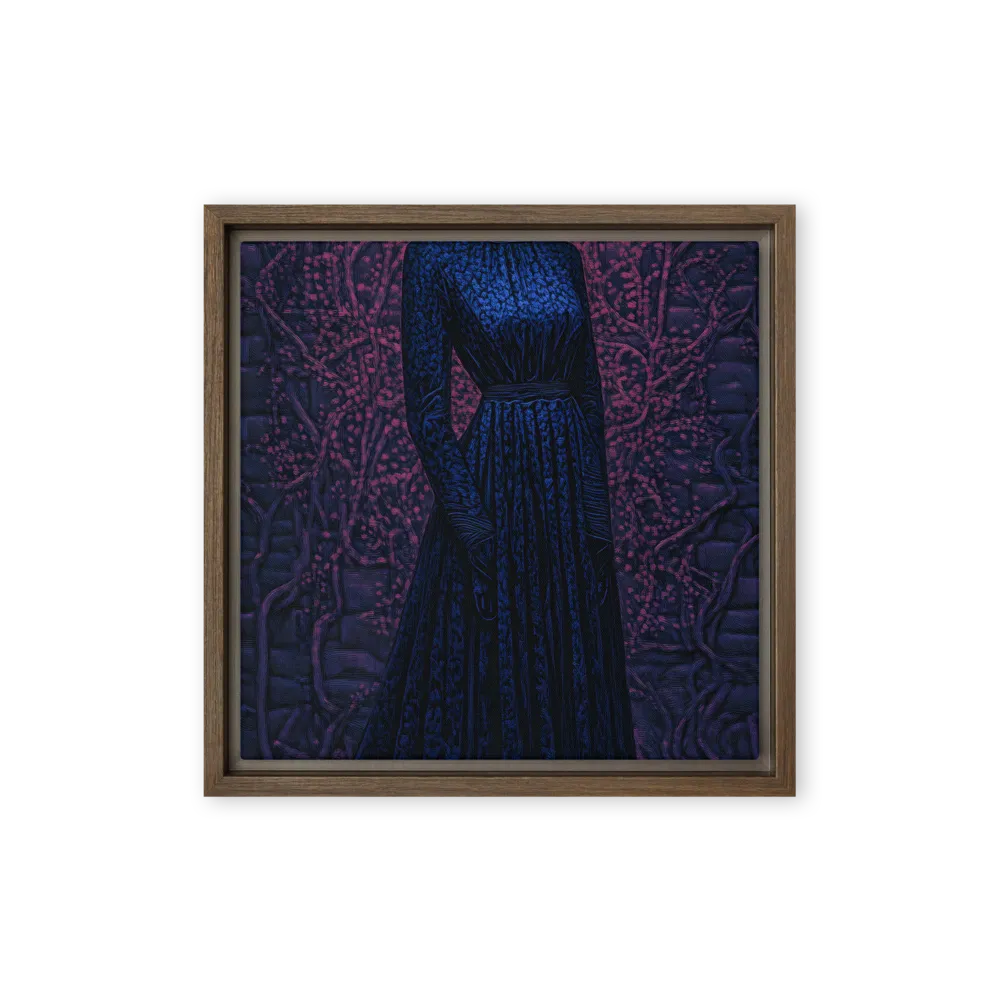 Veil of Enigma | Canvas with Brown Frame | 12″×12″