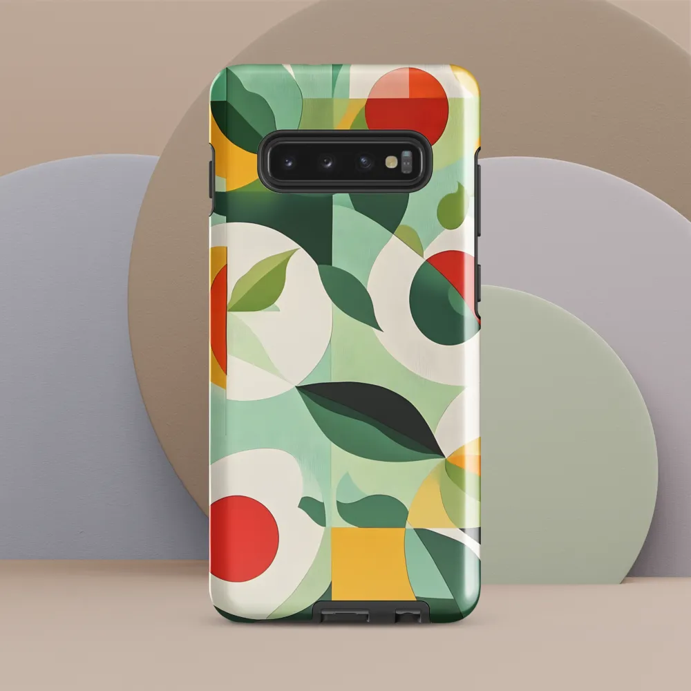 Harmony in Shapes: A Playful Abstract Design | Phone Case |  S10 Plus | Tough Case | Glossy