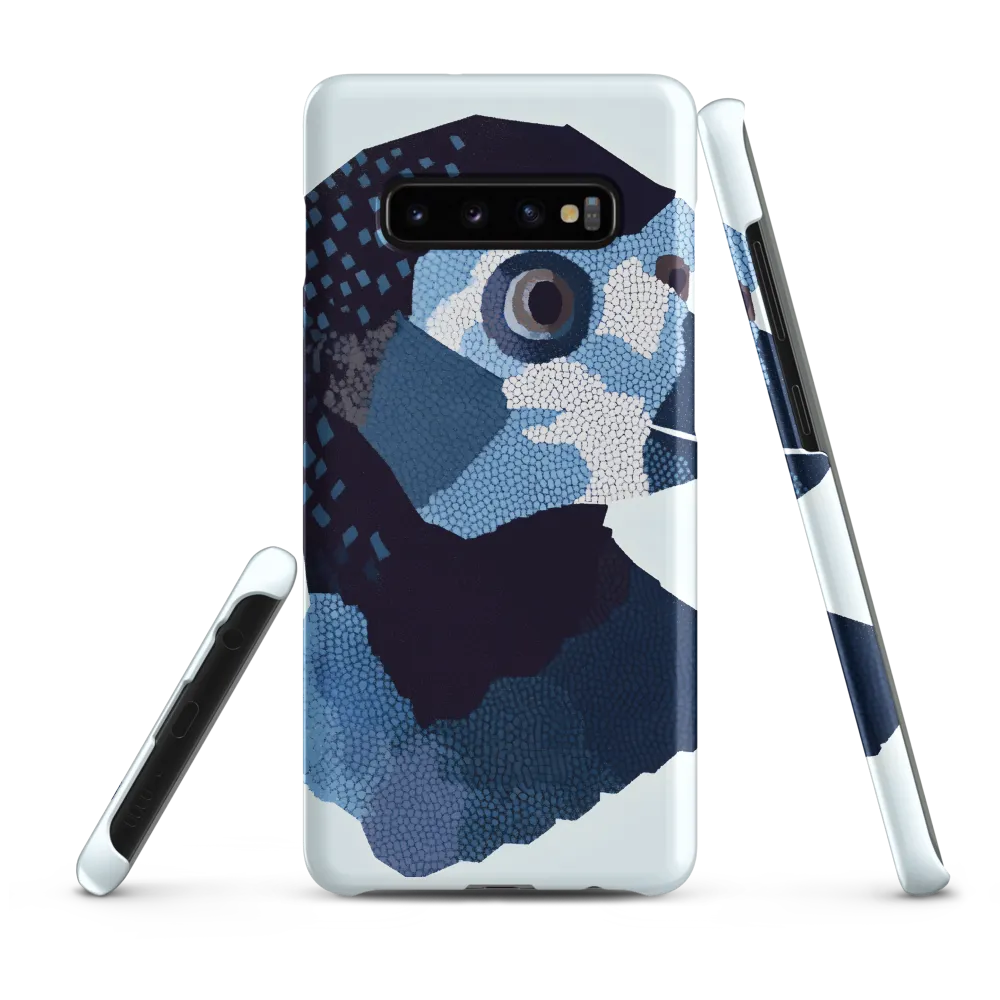 Abstract Avian Portrait in Blue
