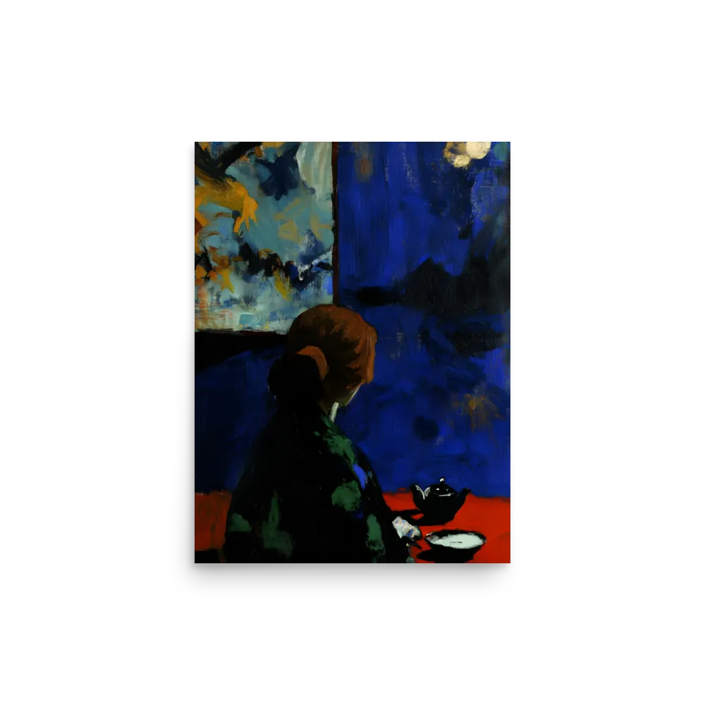Contemplation Under the Night Sky | Poster | 12″×16″