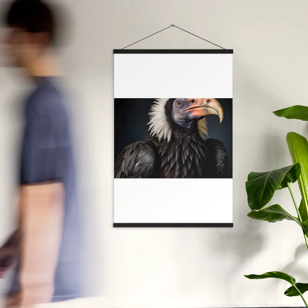 Majestic Vulture Portrait | Poster With Black Wood Hanger | 24″×36″