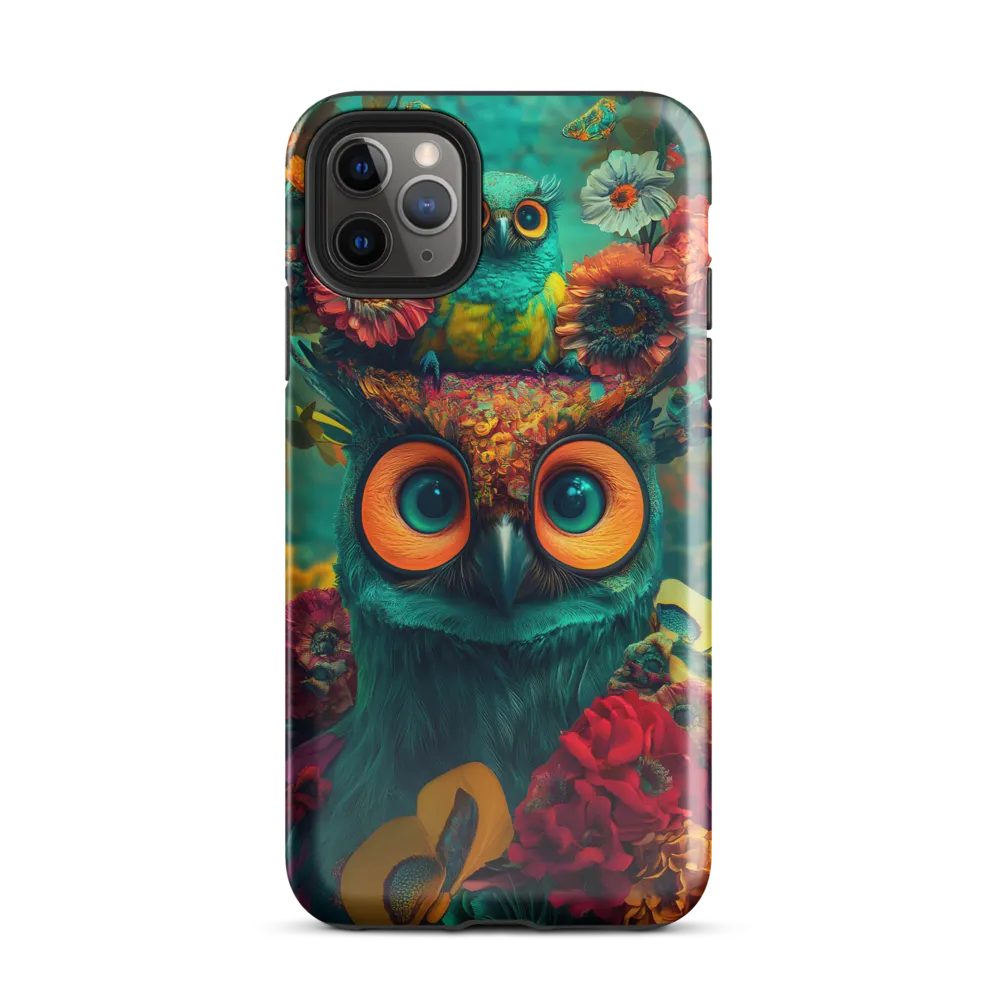 Majestic Harmony: The Floral Owl | Phone Case |  11 Pro Max | Tough Case | Glossy