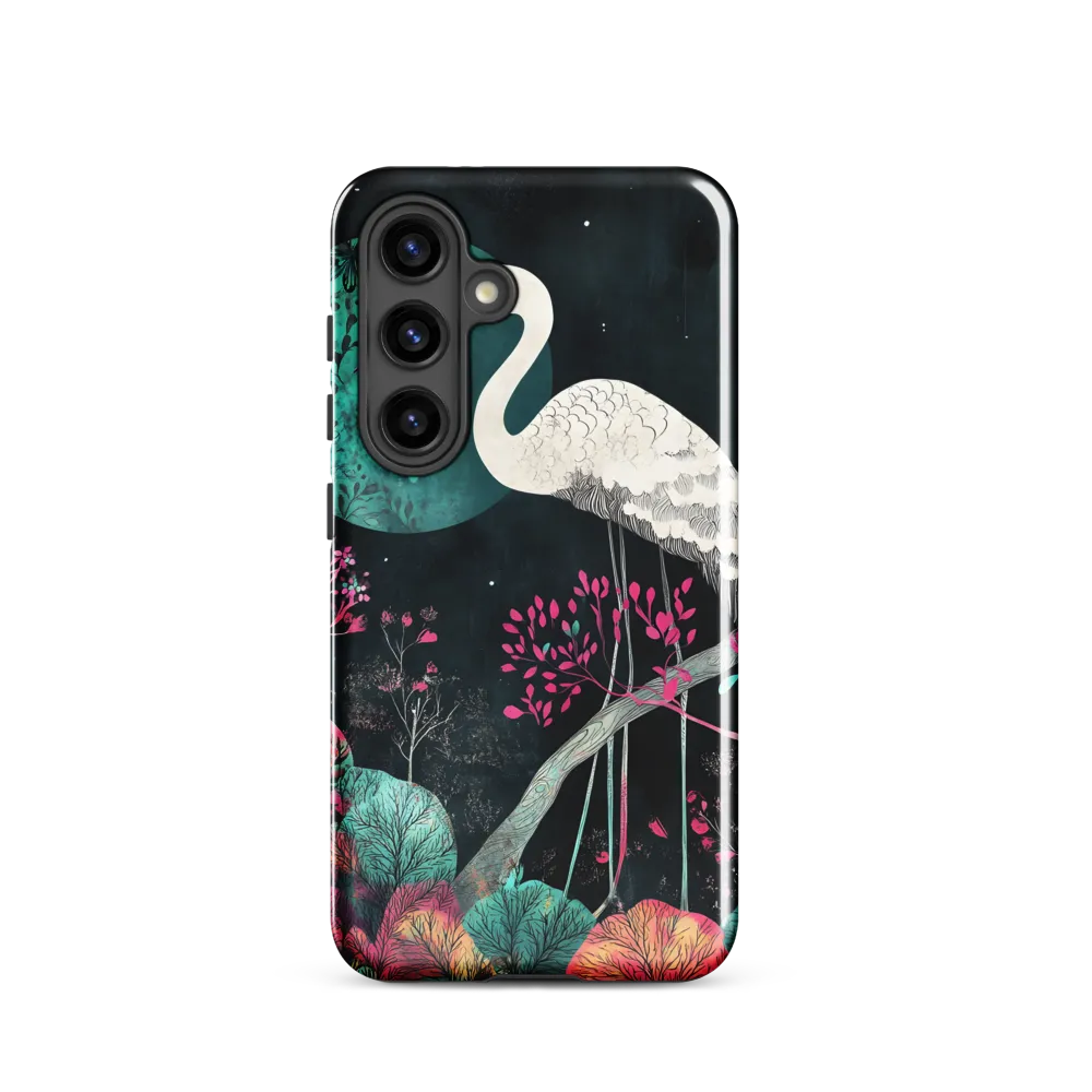 Ethereal Presence: Heron in a Floral Dreamscape