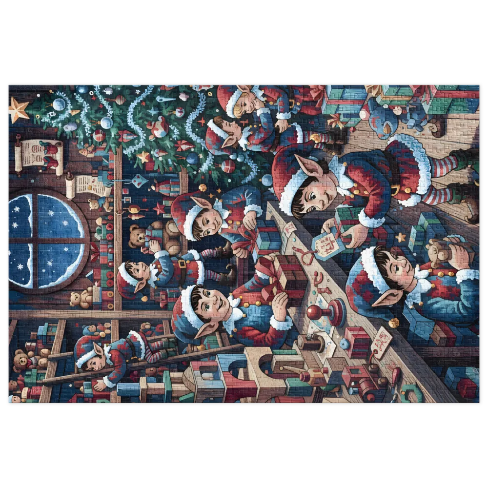 Santa's Busy Workshop 
 Jigsaw Puzzle in Tin Box