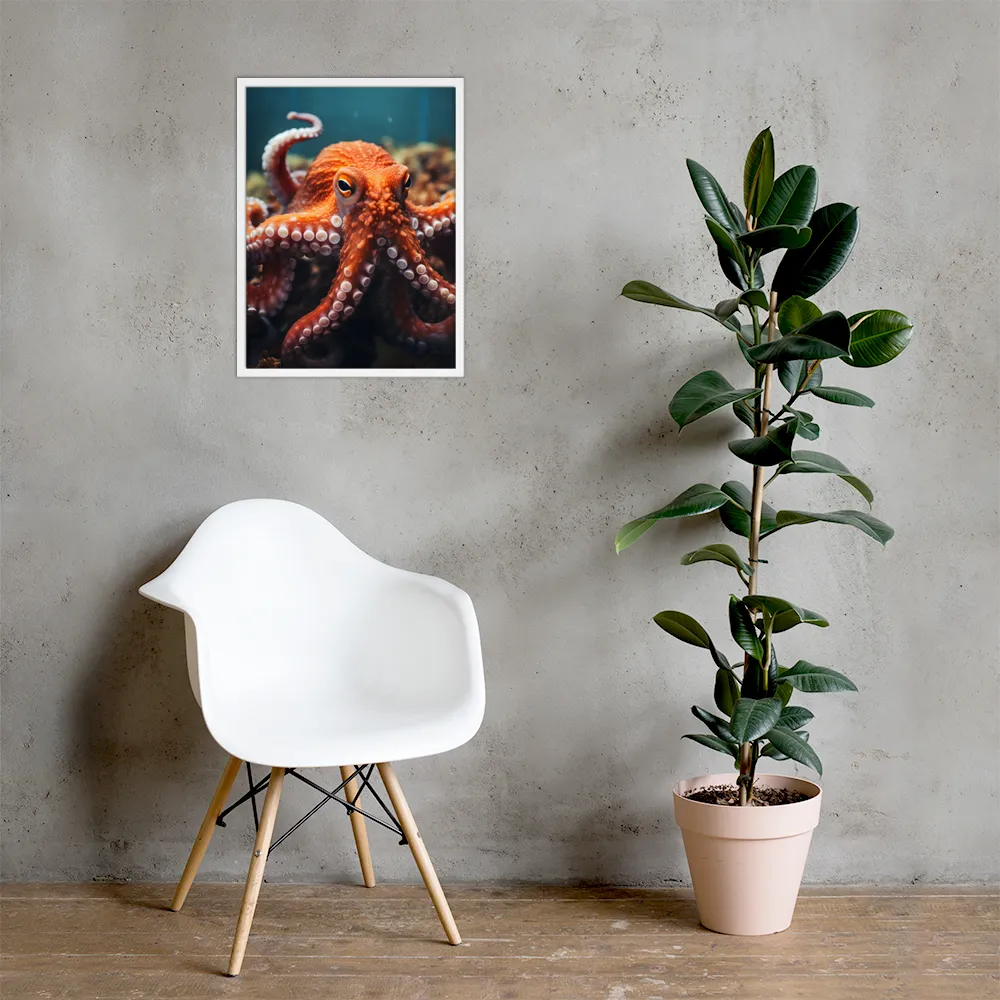 Curious Depths | Poster with White Frame | 18″×24″