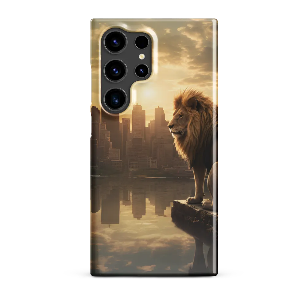 The Lion's Gaze Over the Urban Symphony