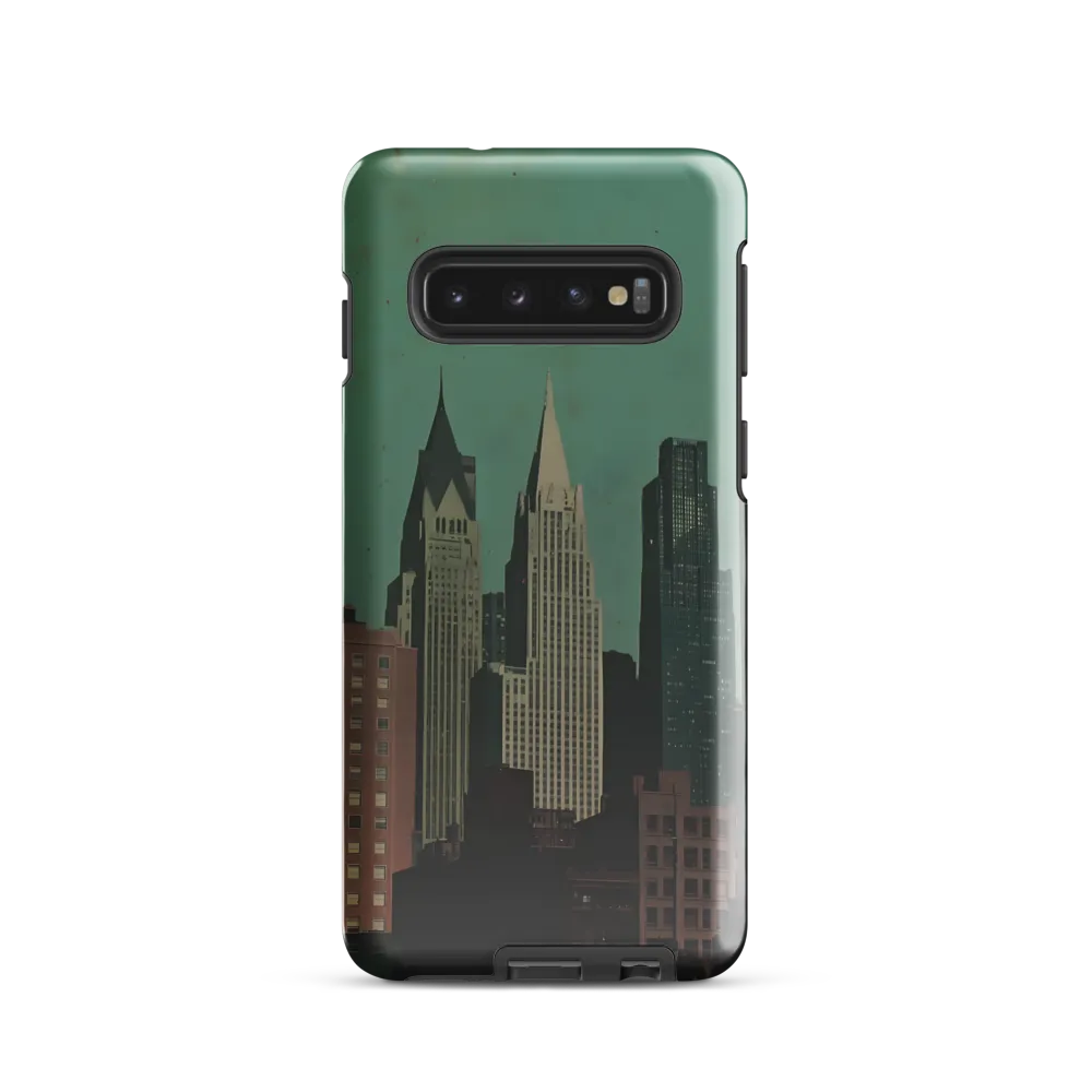 Urban Nostalgia: A Retro Cityscape | Phone Case |  S10 | Tough Case | Glossy