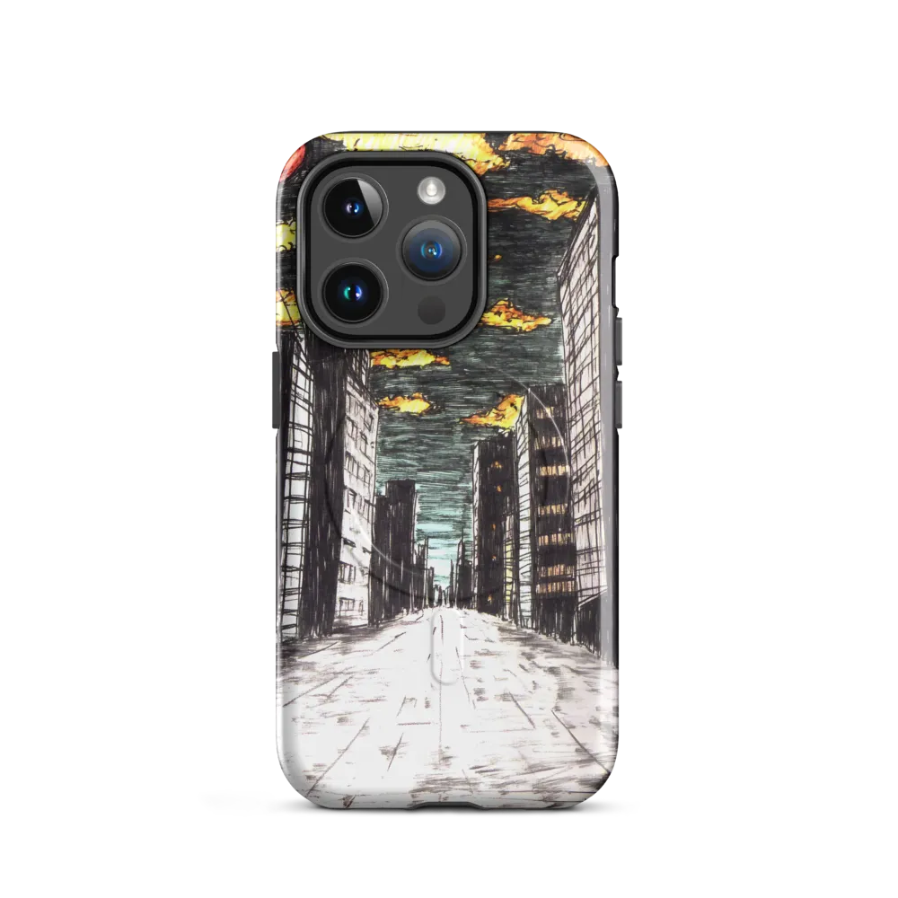 Eclipsed Cityscape | Phone Case |  14 Pro | MagSafe® Tough Case | Glossy
