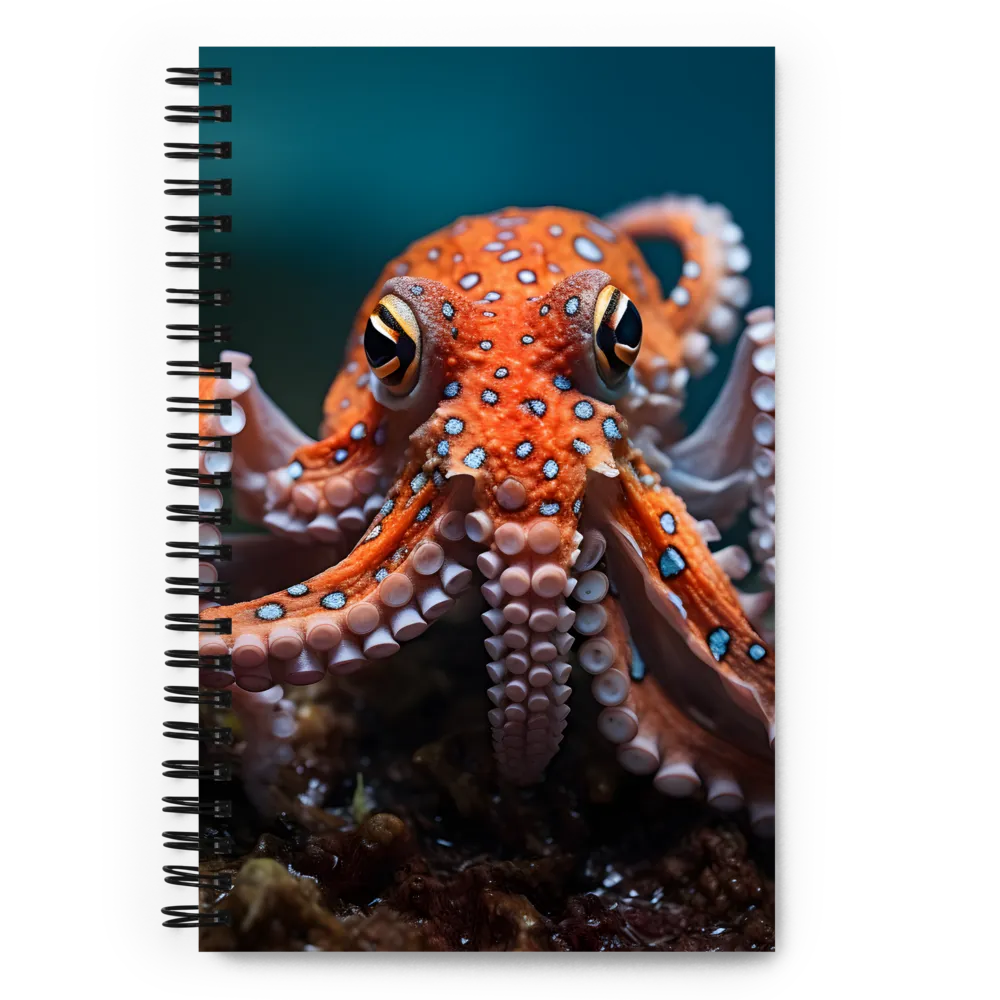 Curiosity of the Deep: The Orange Octopus | Spiral Notebook