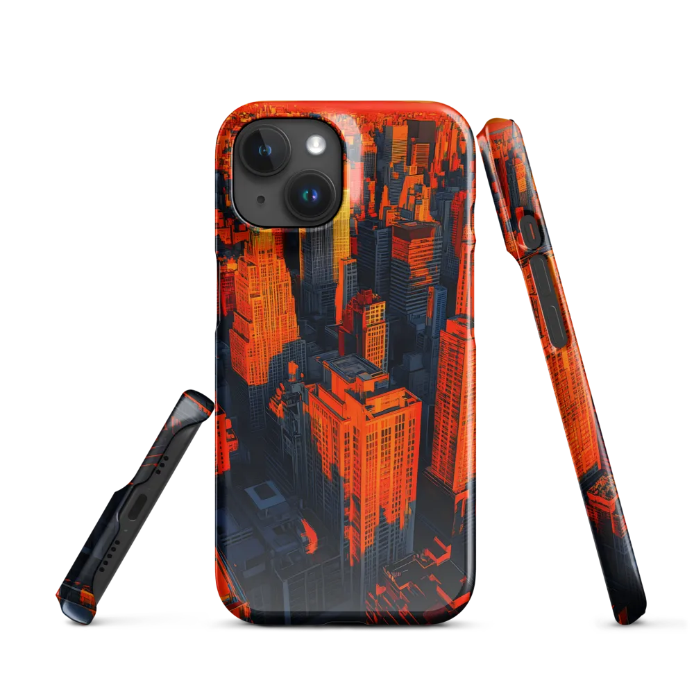 Urban Dawn: A Digital Ode to Skyscrapers | Phone Case |  15 | Snap Case | Glossy