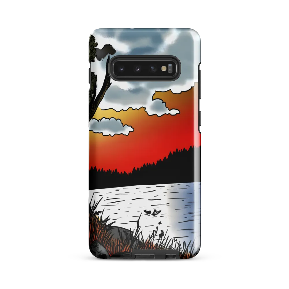 Serene Sunset Over the Lake | Phone Case |  S10 Plus | Tough Case | Glossy