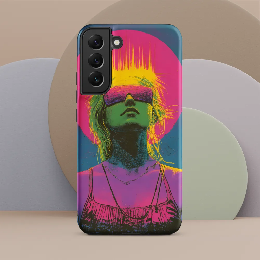 Neon Dreams: Portrait of a Modern Muse | Phone Case |  S22 Plus | Tough Case | Matte