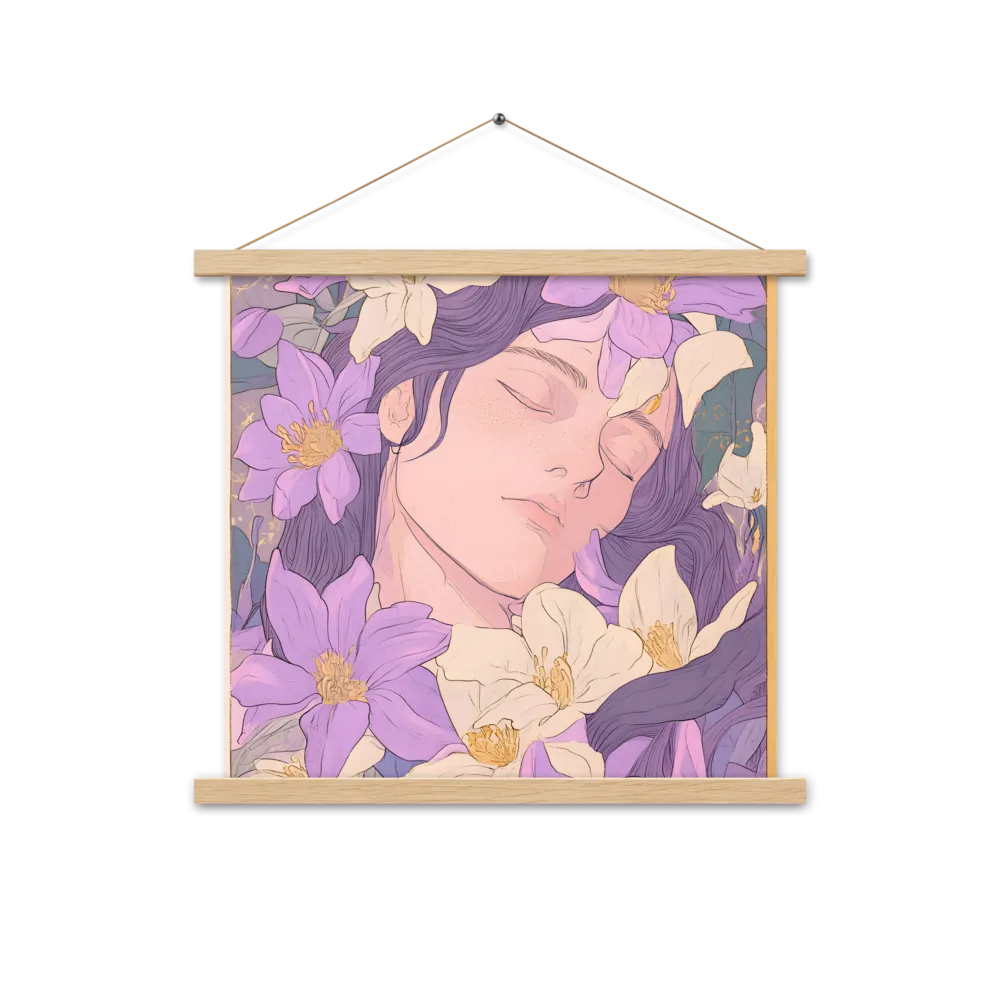 Harmony in Bloom | Poster With Oak Wood Hanger | 18″×18″