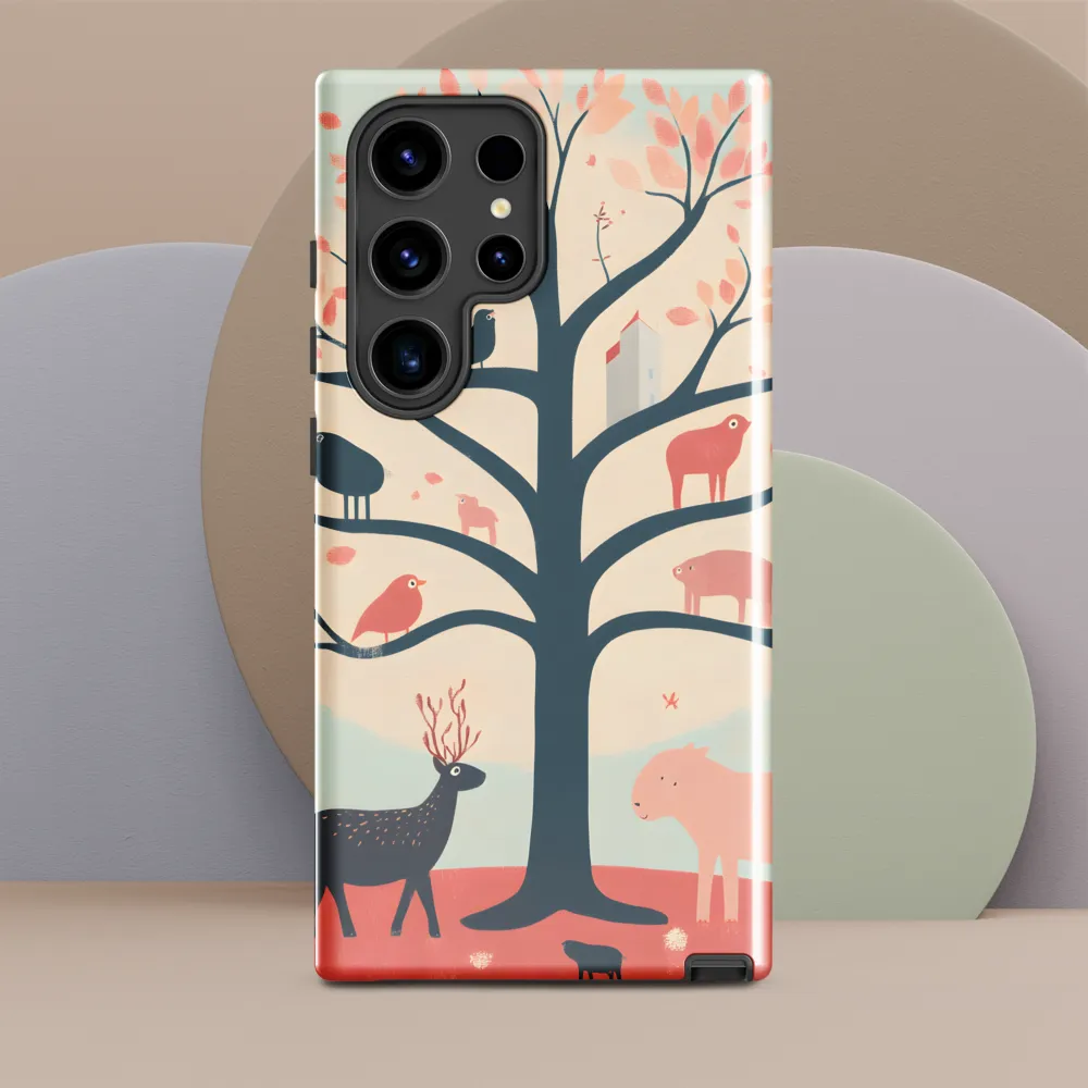 Whimsical Tree with Playful Creatures