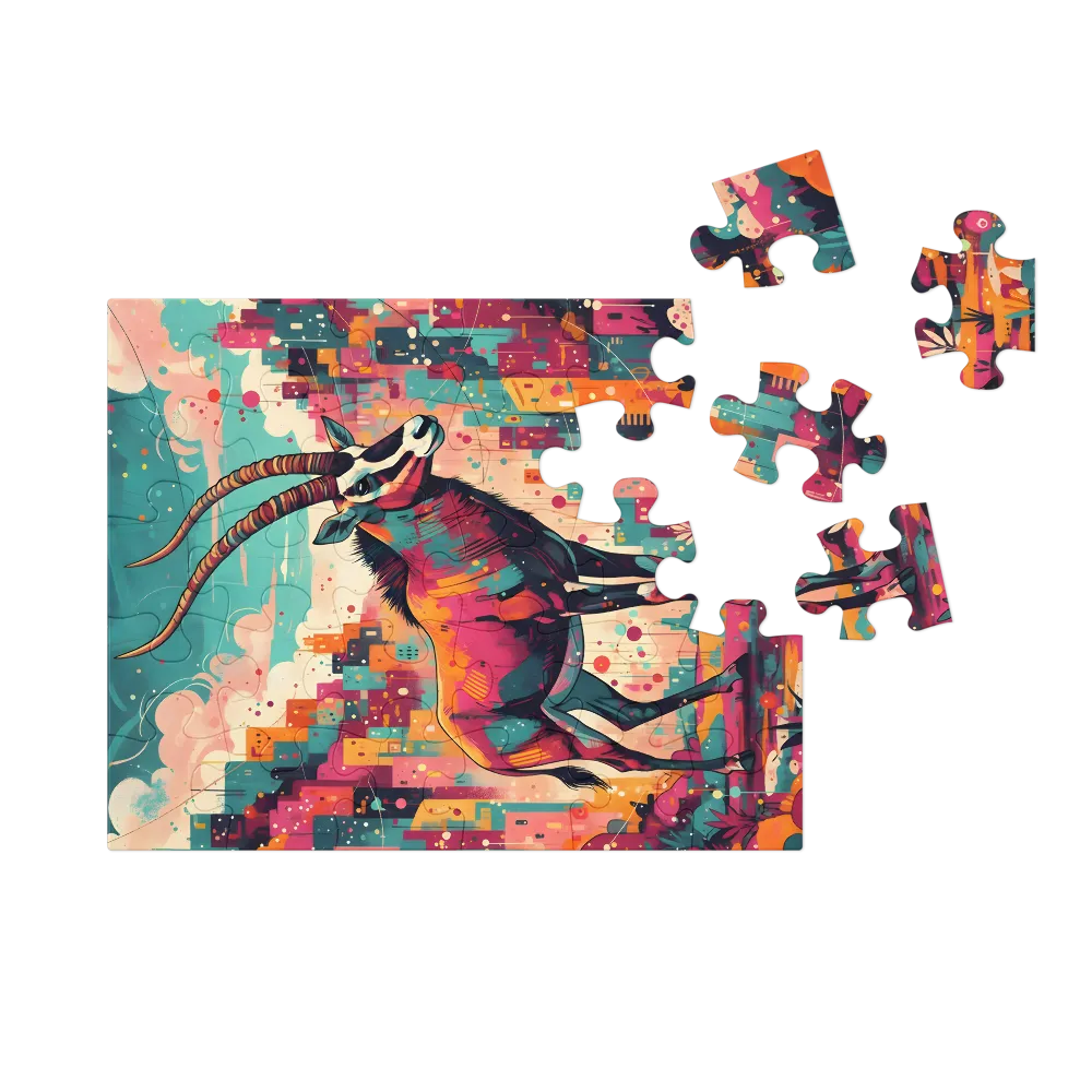 Urban Antelope 
 Jigsaw Puzzle in Tin Box