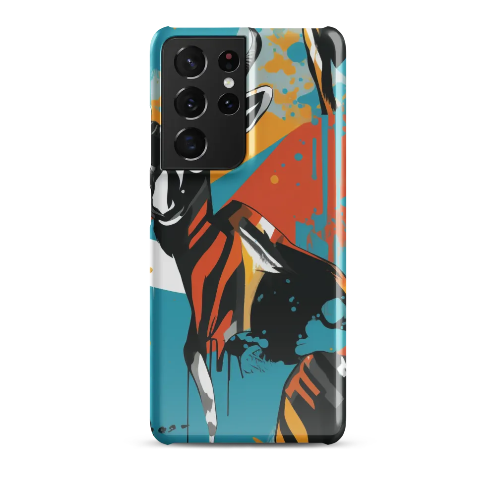 Dynamic Antelope in Vivid Abstract