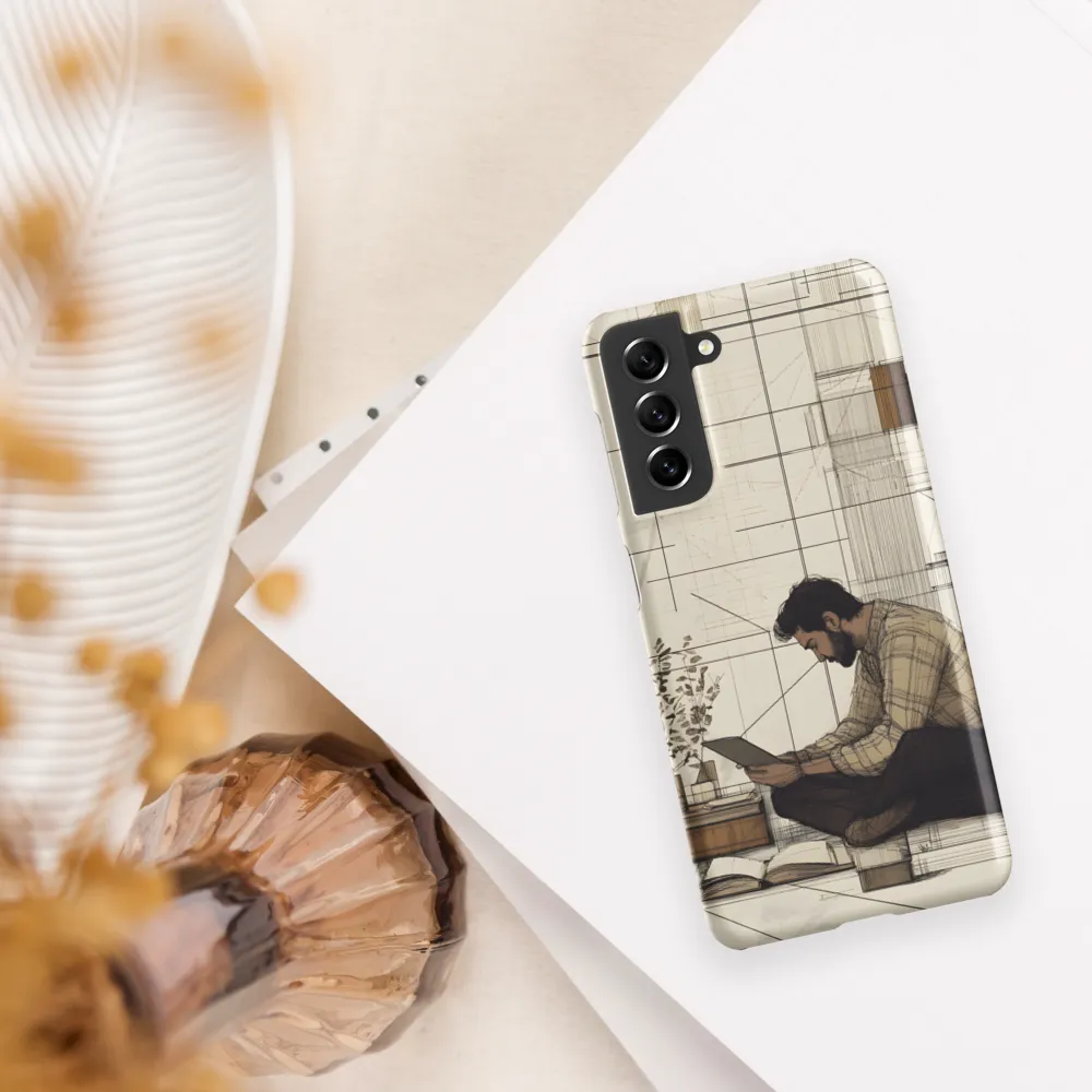Quiet Reflections in Line | Phone Case |  S21 | Snap Case | Matte