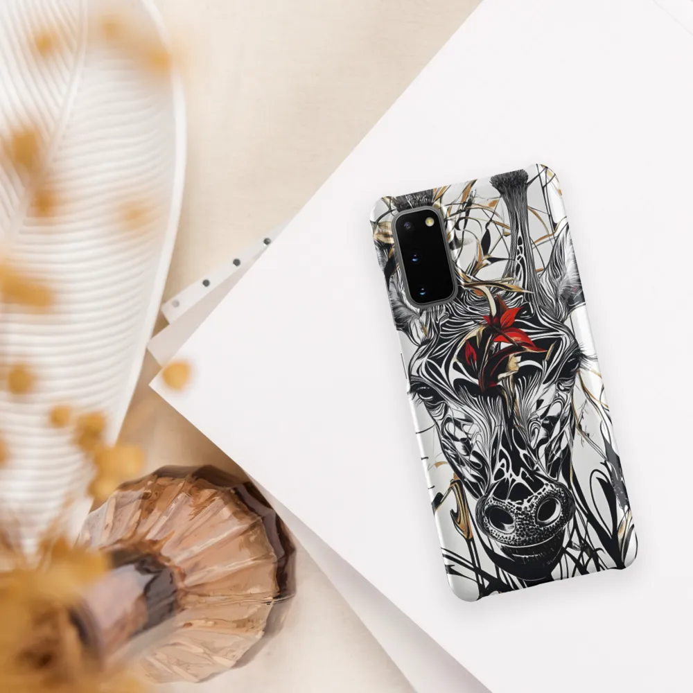 Floral Elegance: The Giraffe's Portrait