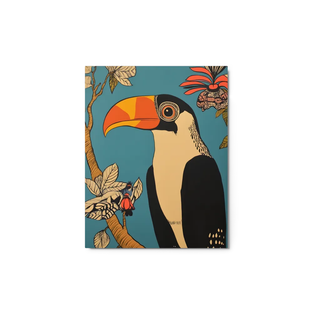 Tropical Majesty: The Toucan at Rest | Metal Print | 11″×14″