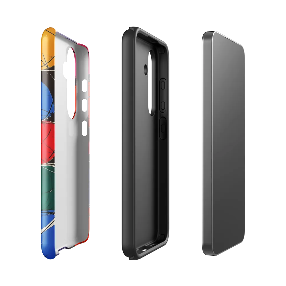 Colorful Circles in Abstract Harmony | Phone Case |  S24 | Tough Case | Glossy