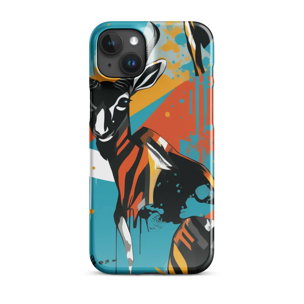 Dynamic Antelope in Vivid Abstract