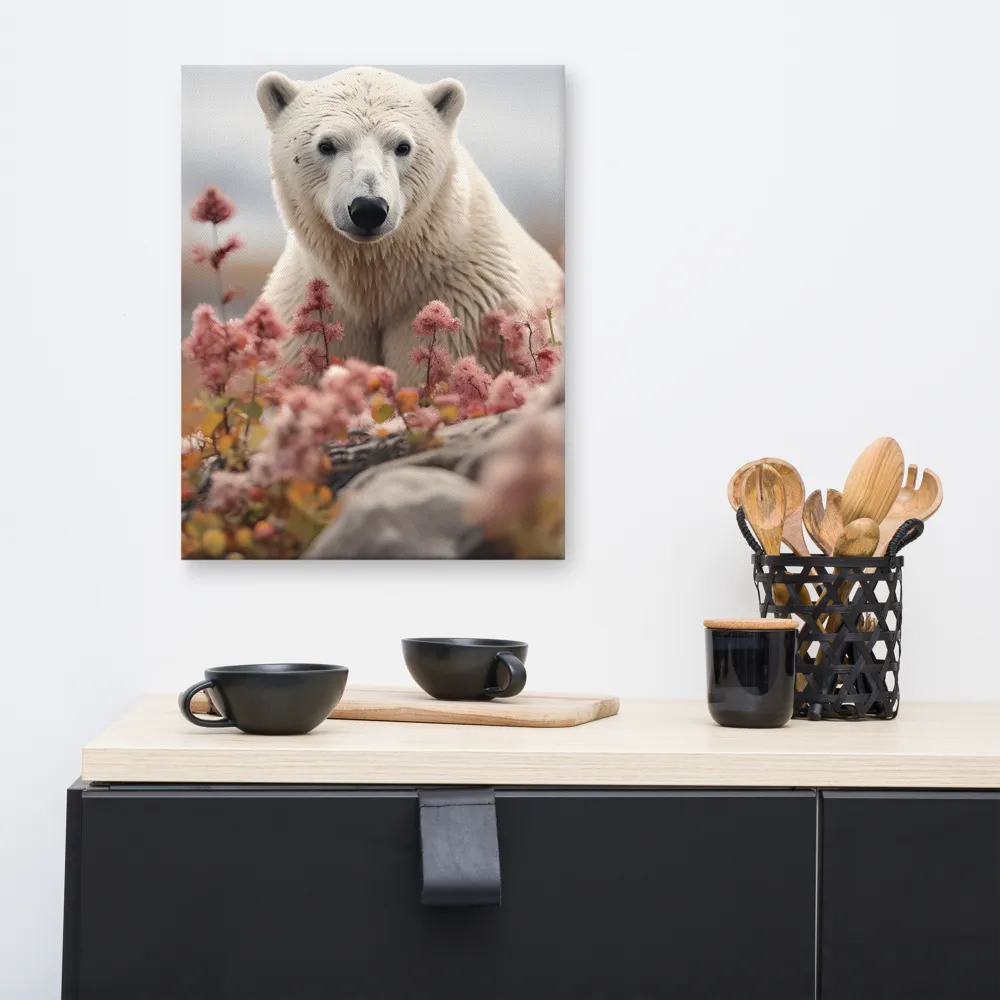 Curiosity Among Blooms: The Polar Bear