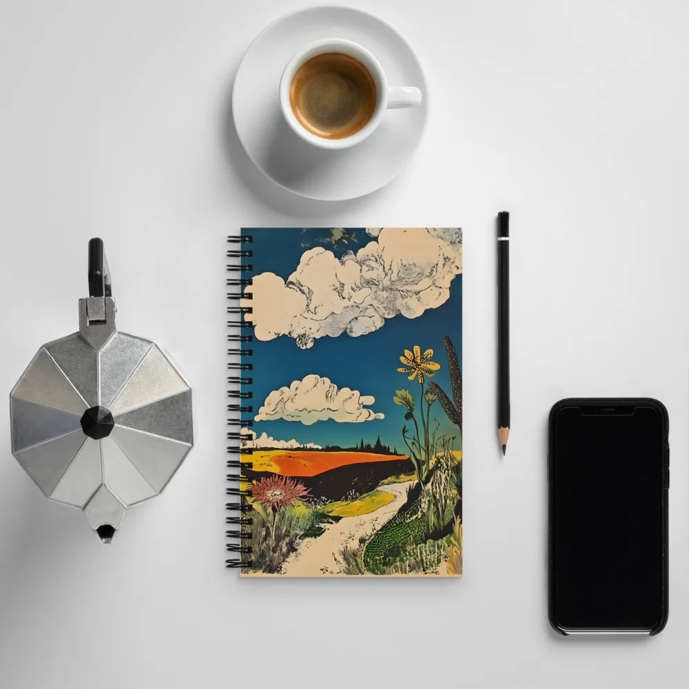 Surreal Blooming Landscape | Spiral Notebook