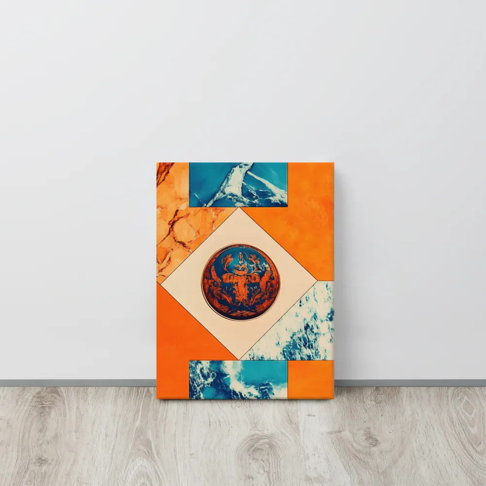 Harmonious Encounters: Abstract Geometry | Canvas | 12″×16″