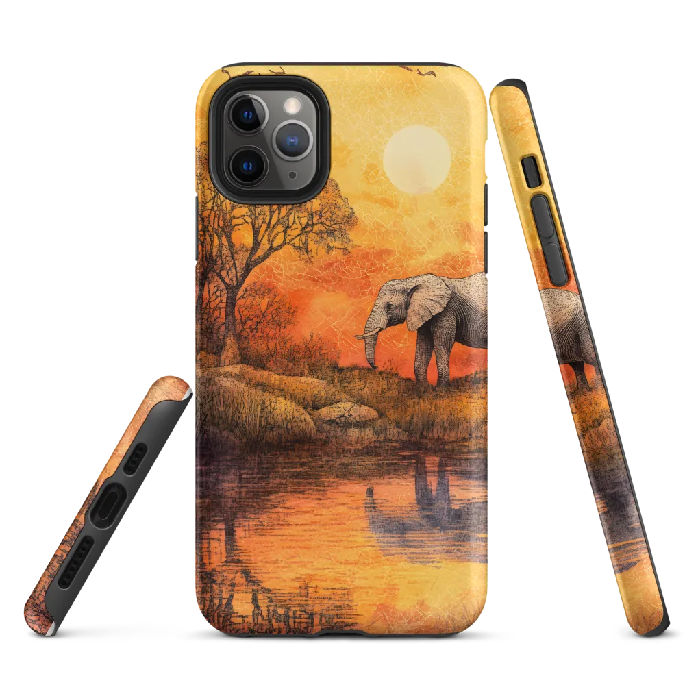 Elephant's Serenity at Dusk
