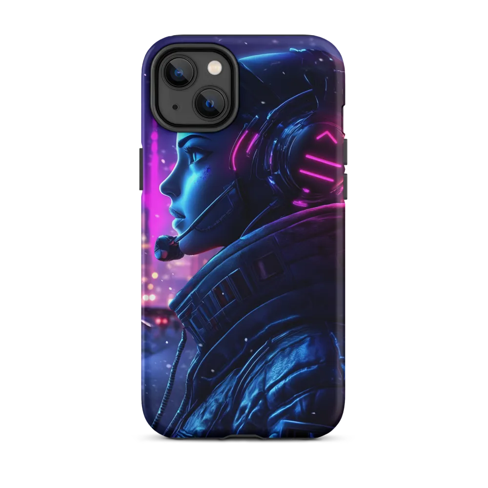 Dystopian Elegance: Cyberpunk Figure in Neon