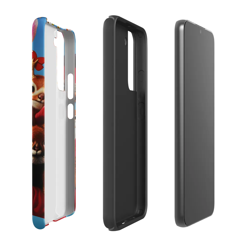 Harmony in Whimsy: A Modern Animal Ensemble | Phone Case |  S22 Plus | Tough Case | Matte